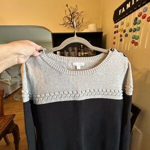 Charter Club sweater with black and grey on the top ! In very good condition!